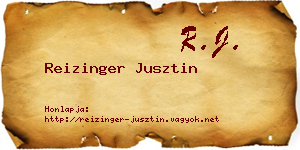 Reizinger Jusztin névjegykártya